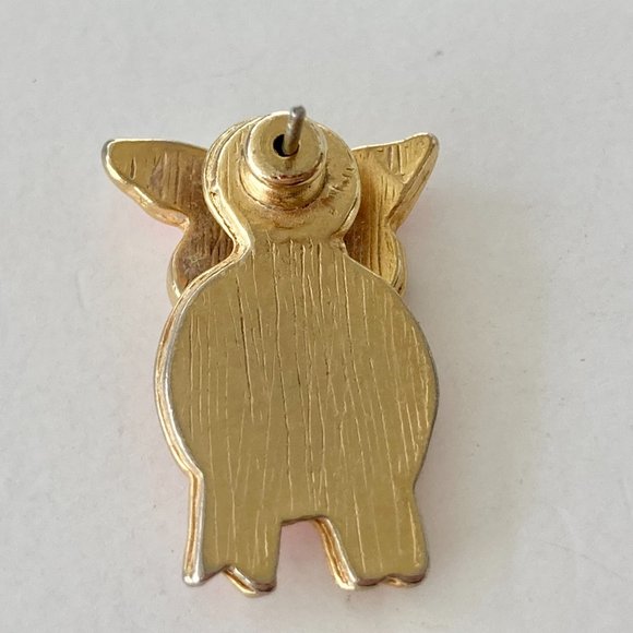 Vintage Articulated Pink Pig Lapel Pin Tie Tac Enamel Moving Head Estate Find - Picture 10 of 12